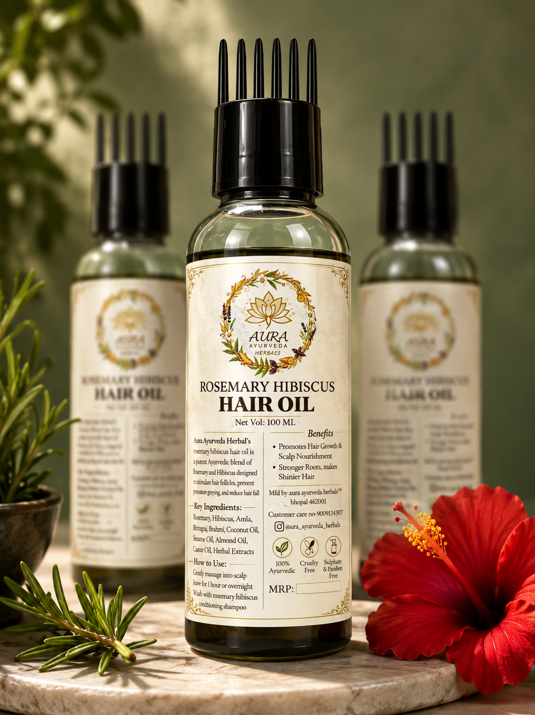 Rosemary Hibiscus Hair Oil